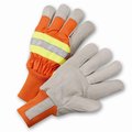 West Chester Protective Gear Westchester HVO1555 HighVisibility Grain Pigskin Leather Palm Gloves, 12PK HVO1555/L